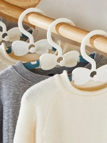 10pcs Multifunctional Household Retractable Baby Clothes Hanger - Red - View 3