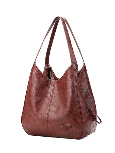 Bolso grande de hombro tipo cubo para mujer, bolso de mano sencillo y elegante de gran capacidad, bandolera suave, bolso de mano con cremallera a la moda