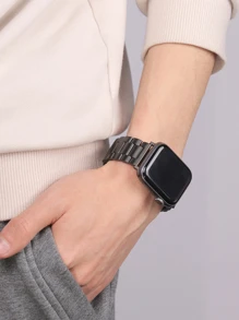 1 件三珠金属设计黑色表带，兼容 系列 11 10 9 8 7 SE 6 5 4 3 2 1 Ultra 3/2/1，时尚智能表带适用于 46 毫米 49 毫米 40 毫米 44 毫米 45 毫米 41 毫米 42 毫米 38 毫米型号，现代手链，男女通用表带，适合商务/休闲/户外/办公室，时尚智能表带兼容 表带，手链表带配件，兼容 ，智能手表表带，时尚腕带表带替换件，送给朋友、家人的绝佳礼物，适合户外、旅行、派对、礼物 - 黑色 - 查看 2