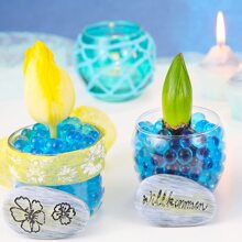 20000入組/包透明水凝膠果凍珠花瓶填料珠，蠟燭製作用花瓶填料，婚禮中心裝飾品，插花（藍色） - 寶藍色 - 查看 6