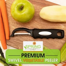 Spring Chef Premium Swivel Vegetable Peeler, Black - Black - View 3