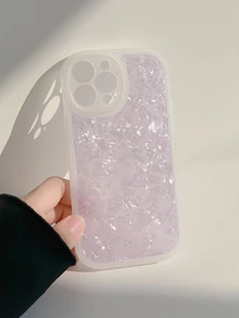 Gucadi 閃亮紫色夢幻貝殼圖案防摔手機殼相容 Iphone 15/15plus/15pro/15promax - 紫色 - 查看 5