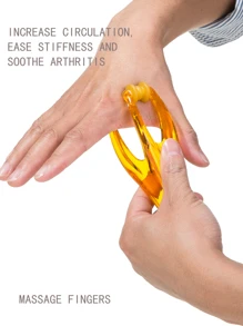 Masajeador de dedos, masaje de dedos de mano para el cuidado de las manos - Naranja - Ver 6