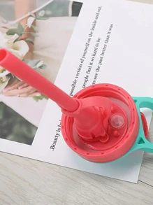 1只塑料480ml水瓶,現代拼色便攜飲用瓶,適用於戶外、返校補給品 - 藍色 - 查看 7