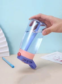 1只塑料480ml水瓶,現代拼色便攜飲用瓶,適用於戶外、返校補給品 - 藍色 - 查看 5