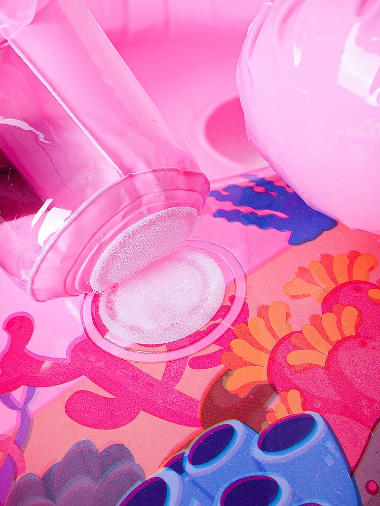 1 pièce Motif Vie Marine Natation Siège Anneau Avec Canopée - Rose pâle - Voir 9