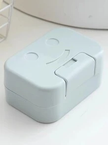 1pc Smiling Face Soap Box, Portable Soap Container, Cute Soap Case, Soap Holder For Dormitory Bathroom Home Bathroom Decor Fall Decor Back To School - Multicolor - View 5