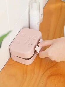 1pc Smiling Face Soap Box, Portable Soap Container, Cute Soap Case, Soap Holder For Dormitory Bathroom Home Bathroom Decor Fall Decor Back To School - Multicolor - View 6