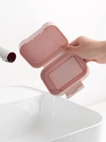 1pc Smiling Face Soap Box, Portable Soap Container, Cute Soap Case, Soap Holder For Dormitory Bathroom Home Bathroom Decor Fall Decor Back To School - Multicolor - View 7