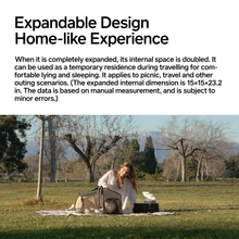 Expandable Cat Backpack Cat Carrier Large Pet Carriers Backpack Bag for Cats Bags Litter Box Include 15”×15” ×23.2” Quick & Easy Assembly - Army Green - View 3