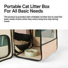 Expandable Cat Backpack Cat Carrier Large Pet Carriers Backpack Bag for Cats Bags Litter Box Include 15”×15” ×23.2” Quick & Easy Assembly - Army Green - View 5