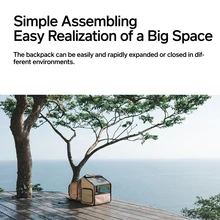 Expandable Cat Backpack Cat Carrier Large Pet Carriers Backpack Bag for Cats Bags Litter Box Include 15”×15” ×23.2” Quick & Easy Assembly - Army Green - View 4