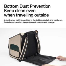 Expandable Cat Backpack Cat Carrier Large Pet Carriers Backpack Bag for Cats Bags Litter Box Include 15”×15” ×23.2” Quick & Easy Assembly - Army Green - View 9