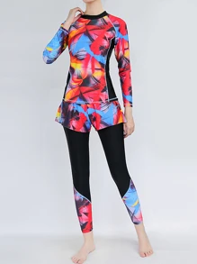 Full Body Rashguard Summer Beach - Black - View 1