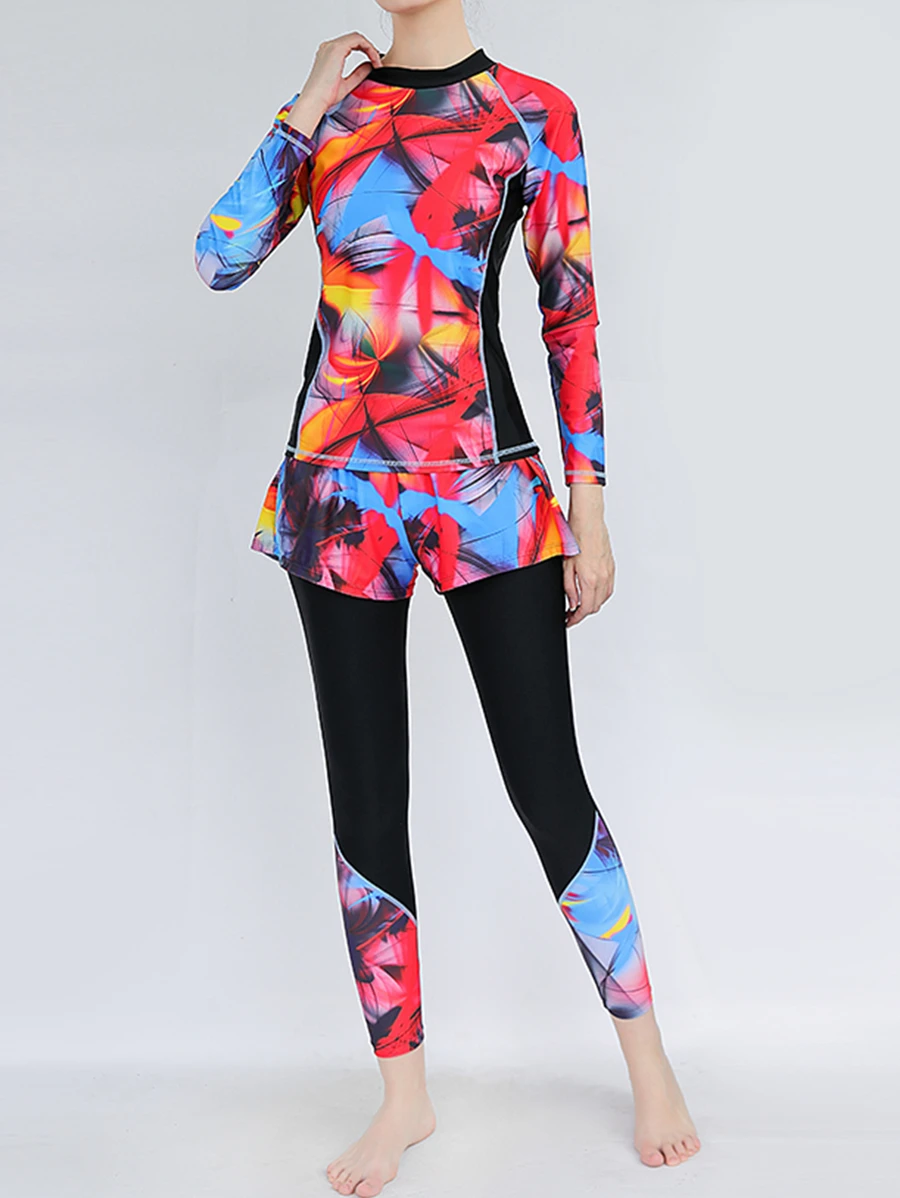 Full Body Rashguard Summer Beach - Black - View 1