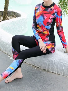 Full Body Rashguard Summer Beach - Black - View 4