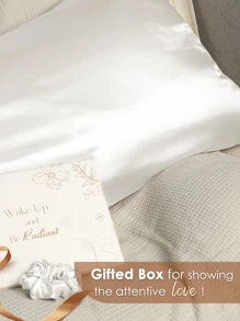 YANIBEST Satin Pillowcase for Hair and Skin Care 2 Pack - 白色 - 查看 2