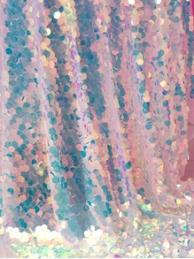 1pc Dreamy Mermaid Scale Colored Wedding Backdrop Curtain Photography Cloth,Christmas - Multicolor - View 6