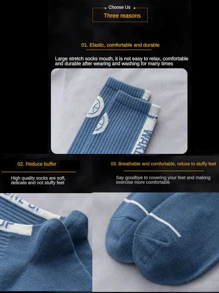 2pairs Men Random Letter Graphic Crew Socks - Multicolor - View 11