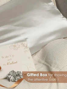 YANIBEST Satin Pillowcase for Hair and Skin Care 2 Pack - 銀色 - 查看 2