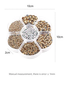 worthofirst 5000顆/盒1.5mm-6.5mm黃水晶燙鑽 - 黃色 - 查看 3