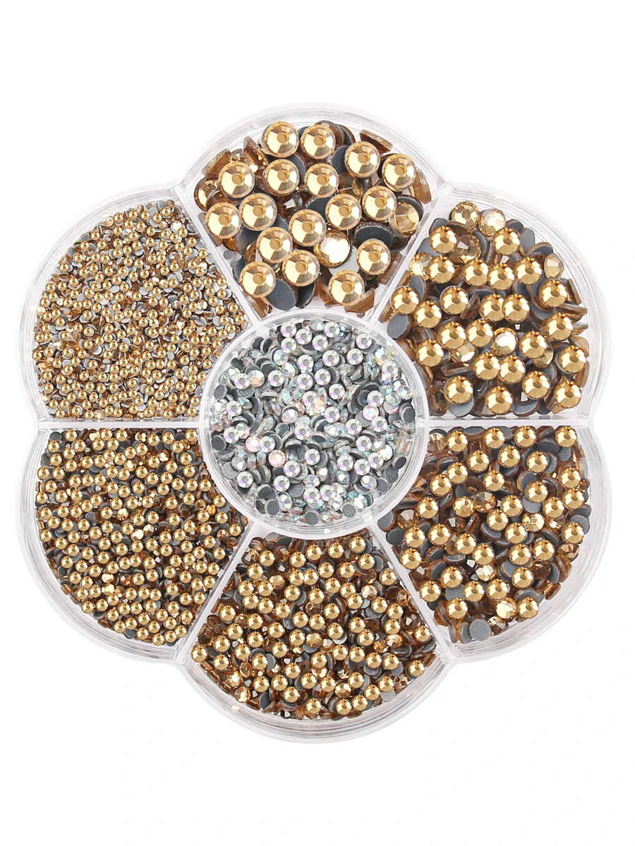 worthofirst 5000顆/盒1.5mm-6.5mm黃水晶燙鑽 - 黃色 - 查看 1