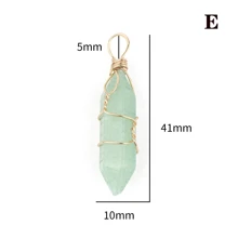 Pha Lê Xanh Tự Nhiên Jades Đính Hạt Đá Mặt Dây Chuyền Vòng Cổ Bông Tai Vòng Tay DIY Tặng Mặt Dây Chuyền Kết Nối Charm - Màu xanh Bạc hà - Xem 6