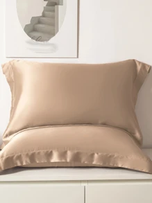 1 PC Thời Trang Đơn Giản Màu Trơn Vỏ Gối, Thoải Mái Và Thoáng Khí Cho Cả Nam Và Nữ Phòng Ngủ Nhà Áo Gối Chần Gòn, Không Bao Gồm Gối Chèn - Nhiều màu - Xem 2