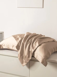 1 PC Thời Trang Đơn Giản Màu Trơn Vỏ Gối, Thoải Mái Và Thoáng Khí Cho Cả Nam Và Nữ Phòng Ngủ Nhà Áo Gối Chần Gòn, Không Bao Gồm Gối Chèn - Nhiều màu - Xem 5