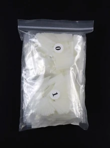 Thể hiện tình yêu của bạn với Bộ móng tay giả nửa hình vuông dài 500 chiếc - Màu be - Xem 6