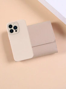 Tri-Fold Small Wallet Minimalist Pocket Wallet Small Purse ID Window Slim Women Wallet Portable Money Cash White-Collar Workers For Female College Work Business Commute Office For Anniversary For Couple For Birthday Gift On Valentine Day Gift Gift Present Gifts For Teachers - Mauve Purple - View 4
