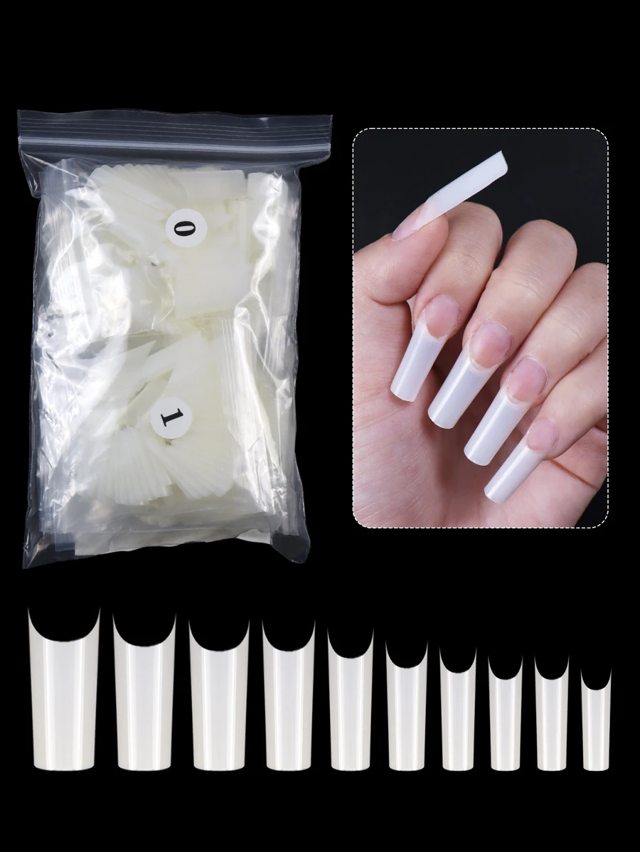 Thể hiện tình yêu của bạn với Bộ móng tay giả nửa hình vuông dài 500 chiếc