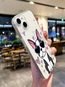 卡通狗图案透明手机壳，国际版，非国内版 - 彩色 - 查看 6