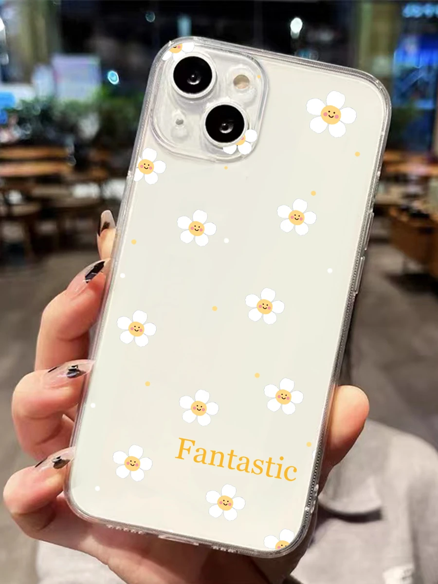 花卉圖案透明手機殼 - 彩色 - 查看 1