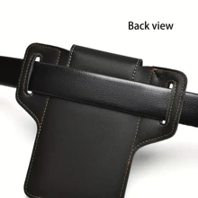 Hộp đựng thuốc lá bằng da chữ U tối giản - màu đen - Xem 5