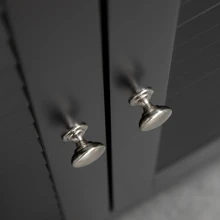 HOMCOM Tall Narrow Bathroom Storage Cabinet with Doors and Shelf Adjustability, Freestanding Bathroom Linen Cabinet with 2 Cupboards and Countertop, Bathroom Floor Cabinet - màu đen - Xem 9