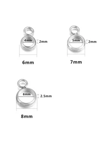 20 件不锈钢散珠隔珠吊坠夹吊环连接器 DIY 串珠手链珠宝制作配件批发