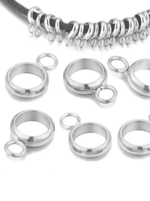 20 件不锈钢散珠隔珠吊坠夹吊环连接器 DIY 串珠手链珠宝制作配件批发