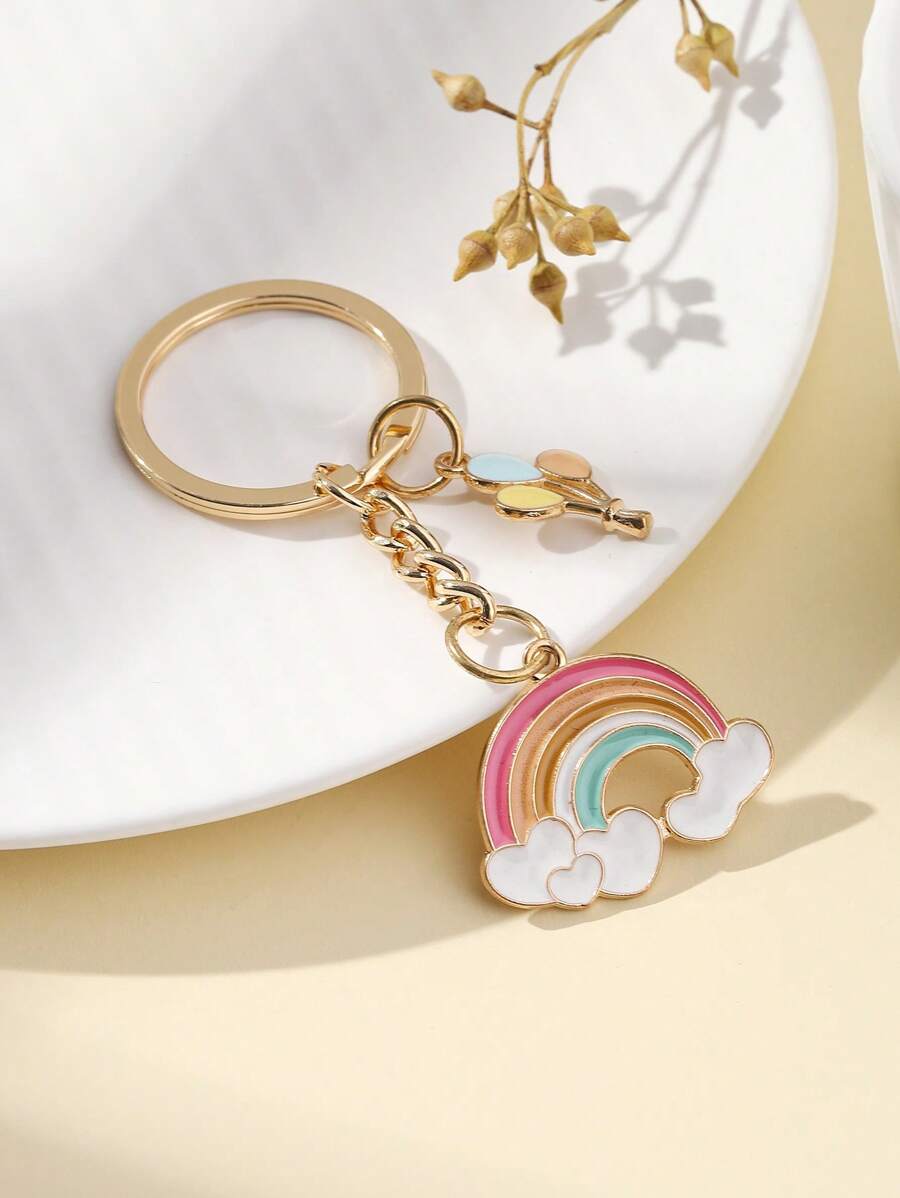 Móc khóa cầu vồng dễ thương - Nhiều màu - Xem 1