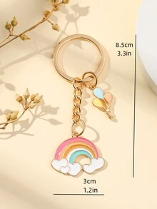 Móc khóa cầu vồng dễ thương - Nhiều màu - Xem 4
