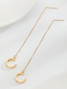 1 Pair Minimalist Extra Long Dangle Ear Cuffs Jewelry For Women Party Fashion Accessories