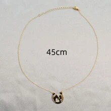 1入組方晶鋯石裝飾吊墜項鍊 - 金色 - 查看 5