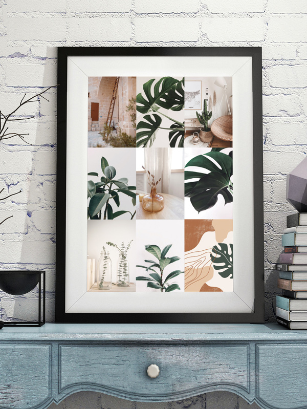 50pcs Green Picture Collage Kit for wall Aesthetic, Prints Boho Collage