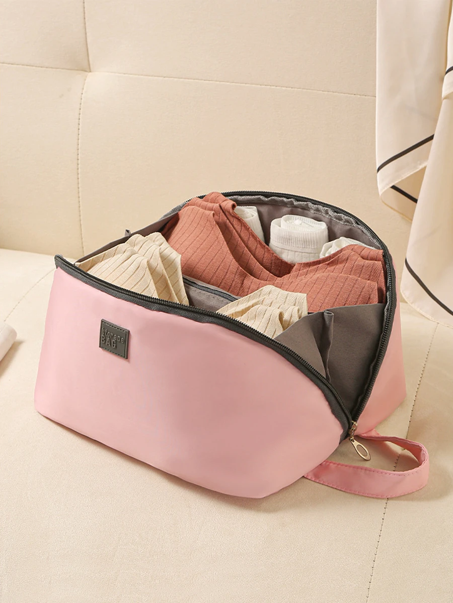 1包旅行收纳包內衣收納袋便攜內衣文胸商業旅行箱包裝包 - 粉色 - 查看 1