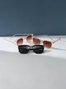 3pairs Cat Eye Sunglasses - Multicolor - View 3