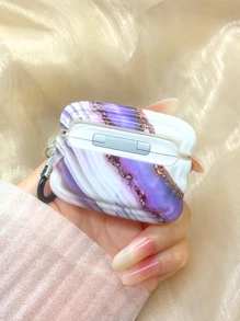 Vỏ hoa văn bằng đá cẩm thạch Tương thích với AirPods - Nhiều màu - Xem 2