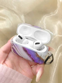 Vỏ hoa văn bằng đá cẩm thạch Tương thích với AirPods - Nhiều màu - Xem 3
