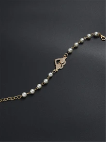 Bộ đồng hồ nữ Ngọc trai Pha lê kim cương - Vàng - Xem 5