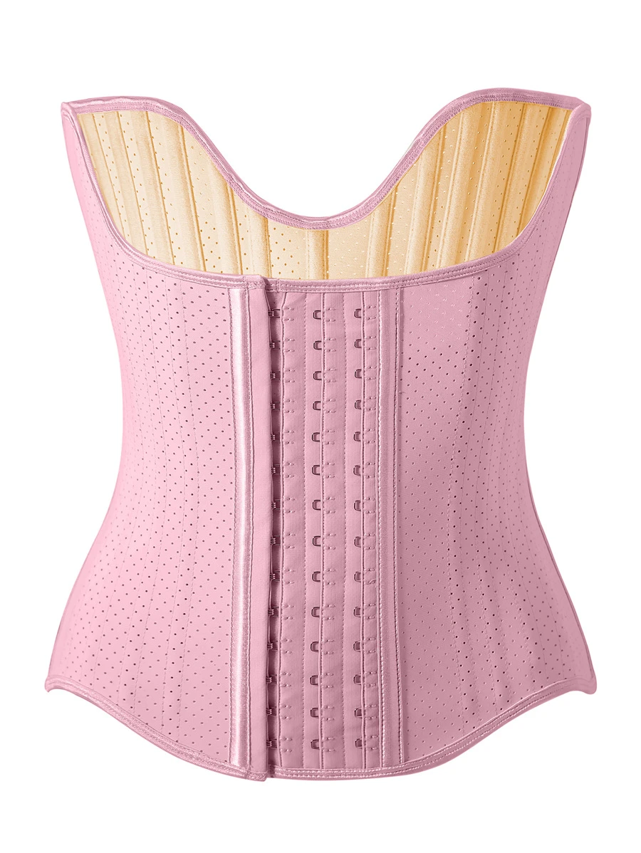 1 cái Corset đào tạo eo cao su màu hồng - Hồng - Xem 1