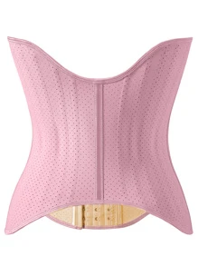 1 cái Corset đào tạo eo cao su màu hồng - Hồng - Xem 3